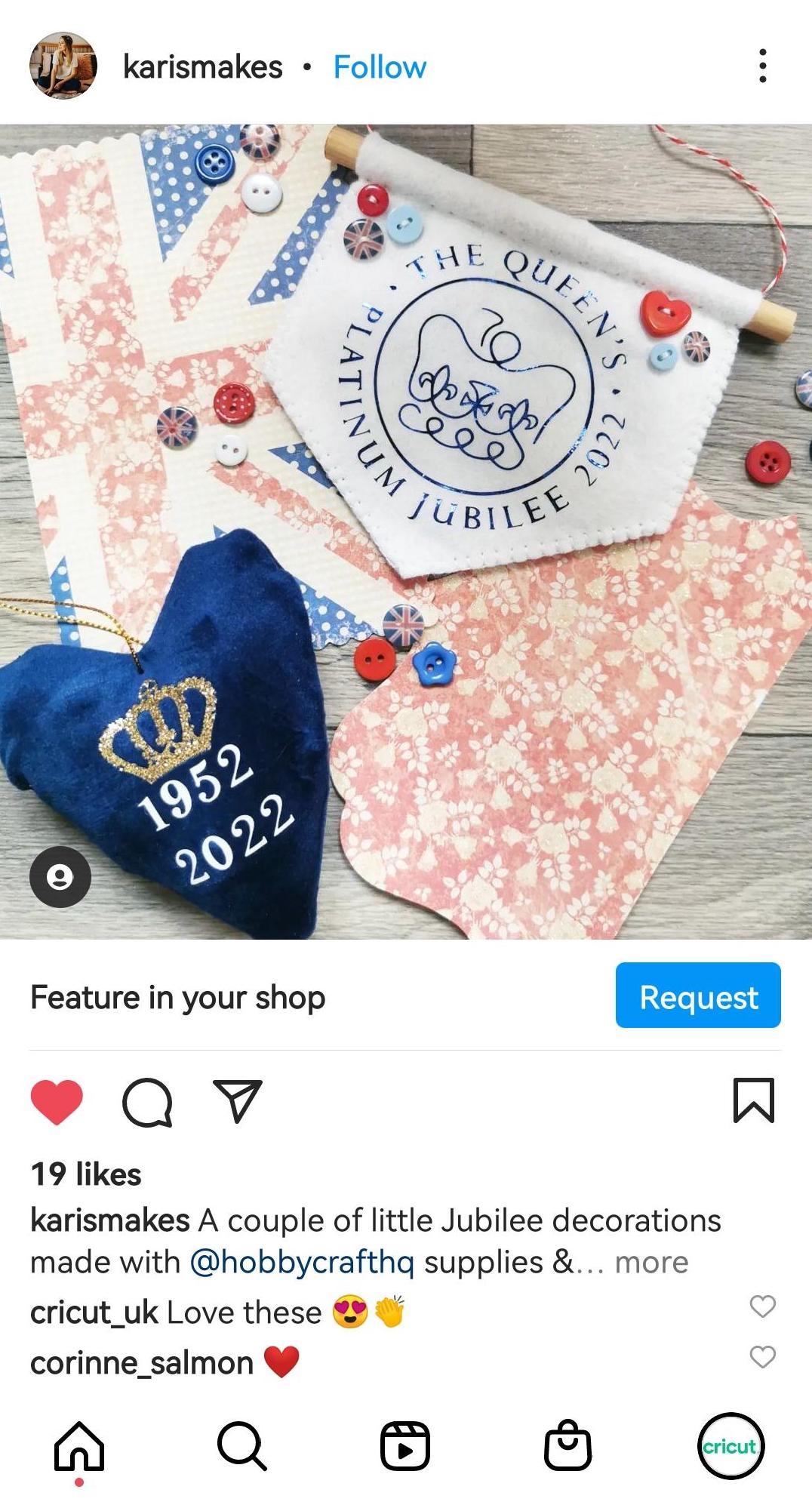 A selection of Jubilee projects made with Cricut